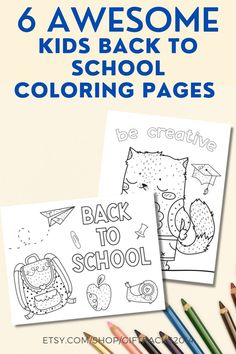 the back to school coloring pages with pencils and crayons