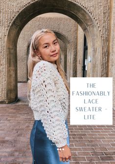 the fashionably lace sweater - lite