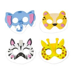 Find the Animal Foam Mask Kit by Creatology™ at Michaels. Keep your little ones creatively engaged with this fun animal foam mask kit. Keep your little ones creatively engaged with this fun animal foam mask kit. It contains a variety of contents necessary for completing this fun project. Details: Assorted colors and designs Requires approximately 30 minutes to assemble Makes 8 masks For ages 3 and up Contents: 130 foam stickers 10 foam shapes 8 elastic ropes 2 double-sided adhesive pieces Instru Animal Mask Templates, Foam Mask, Animal Masks For Kids, Creepy Animals, Pack Animal, Craft Foam, Foam Shapes, Kids Crafting, Quick Crafts