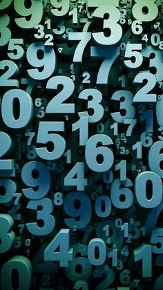 numbers are arranged in the shape of letters and numbers that appear to have been made out of