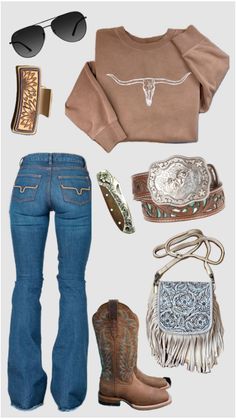 Gal Outfits, Country Outfit Ideas, Everyday Outfits Fall, Cute Western Outfits, Country Outfits Women, Concert Dress, Country Jeans, Cute Cowgirl Outfits, Nashville Outfit