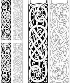 four different types of celtic designs