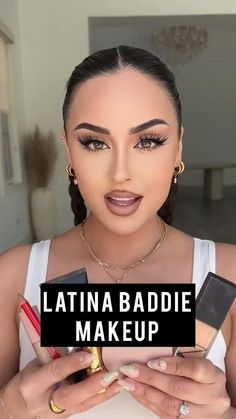 Fall Makeup Tutorial Step By Step, Christen Dominique Makeup, Latina Makeup Tutorial Step By Step Pic, Latina Make Up Tutorial Step By Step, Chicana Makeup 90s, Latina Baddie Makeup, Chicana Makeup, Makeup Tutorial Easy, Christen Dominique