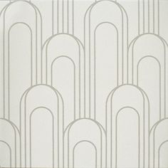 an art deco wallpaper pattern in white and grey