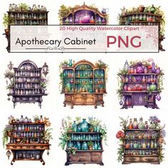 an image of apothecary cabinet png digital clipart for commercial use