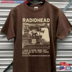 Radiohead T Shirt Vintage Shirt Retro Concert Hoodie Classic Easy 30 day return policy Radiohead T Shirt, Radiohead Shirt, Concert Hoodie, 80s Shirts, Grunge Shirt, Concert T Shirt, Concert Tshirts, Radiohead, Band Shirts