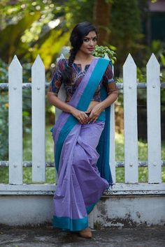 Contrast Blouse Designs Latest, Kaithari Saree, Saree Jacket