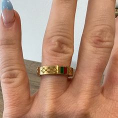 Gucci Ring Logo Icon Yellow Gold Band Size 6 Women’s Style Sold Out Online! Ring Size 6 Thin Gold Band Logo Icon Originally 1,050 From Gucci! Like Brand New! Comment Below With Questions Gucci Ring Women, Gucci Ring, Ring Logo, Gucci Rings, Signature Rings, Snake Ring Silver, Band Logo, Logo Icon, Purple Stones