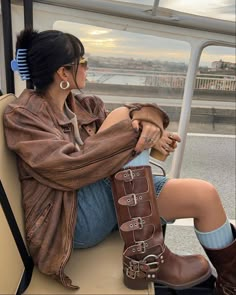 The ‘Cool Girl’ Shoe Of This Autumn And Where You Can Get Yours – Vanessa's Digital Dialogue Mui Mui Boots, Miumiu Boots, Daisy Birchall, Buckle Boots Outfit, Thrifty Outfits, Moto Boots Outfit, Brown Biker Boots, Biker Boots Outfit, Buckle Boots