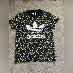 Black, Adult Xs, Never Worn Flower Shirt, Adidas Tops, Spring Flower, Adidas Black, Black Adidas, Shirt Color, Adidas Women, Spring Flowers, Colorful Shirts