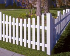 scalloped, rounded pickets, post caps Brick Fence, Fence Styles, Bamboo Fence