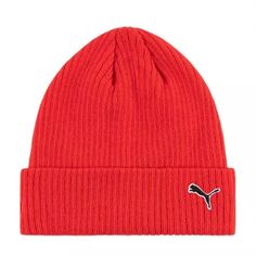 Nwt In Packaging And Unopened Quick Shipping Smoke Free And Pet Free Home Bundle And Save Pumafundamental Cuff Beanie It's Officially Cuffing Season. Cozy Up With Our Recast Cuff Beanie, Featuring A Ribbed Cuff, Classic Puma Branding And A Thick Knit Design Benefits Adjustable Fit Rib Cuff Embroidered Puma Branding 100% Acrylic Knit Imported Casual Red Cotton Beanie, Casual Red Winter Beanie, Red Casual Beanie For Streetwear, Casual Warm Red Beanie, Cuffing Season, Pink Pumas, Red Black Style, Gray Cap, Floral Hat