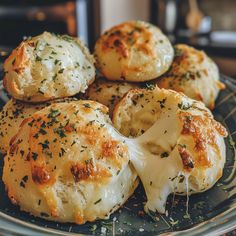 Gooey Mozzarella Biscuit Bombs - flavor nectar Biscuit Balls Recipe, Flavored Biscuits, Bombe Recipe, Bread Recipes Homemade, That Day, Food Obsession, Naan, Interesting Food Recipes, Pretty Food