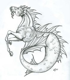 a drawing of a dragon with its mouth open