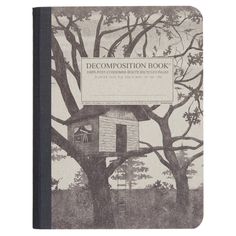 a book with an image of a tree house