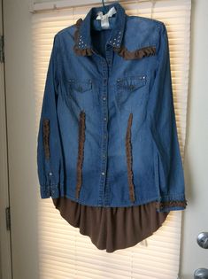 "L-26\" W-19\" armpits,Sleeve-25\"" Jeans Denim Jacket, Hippie Jacket, Cowgirl Jeans, Boho Tunic Dress, Boho Denim, Altered Couture, Coachella Fashion, Free Jeans, Embroidered Leather