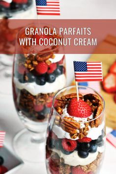 Granola Parfaits with Coconut Cream (vegan, gluten free)