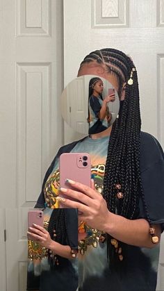 Braided Weave Styles For Black Women, Feed In Braids With Beads At The End, Feed Ins With Box Braids In The Back, Fulani Braids With Design And Beads, Black Braids Hairstyles With Beads, Feed In Braids With Knotless In The Back, Feed In Cornrows With Beads, 2 Braids With Knotless In The Back, Feed Ins With Knotless Braids In The Back