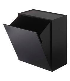 a black box that is open on the side and has an opening at the top