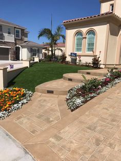 a house with landscaping in the front yard