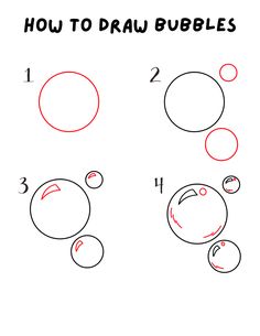 how to draw bubbles for kids