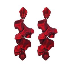 These luxurious rose petal earrings are intriguing and delightful just like you. Material: Zinc Alloy, ResinSize: 3cm by 12.5cmWeight: 23g per pairDesign: Drop Flower Rose Petal Dangling Statement EarringsColor: Metallic Red, Black, White, Blue, Green, Pink, Yellow, Orange Travel Inspired Jewelry, Petal Earrings, Zodiac Birthdays, Fall Earrings, Heart Shaped Diamond, Red Earrings, Travel Inspired, Rose Earrings, Rose Petals