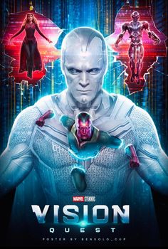 the poster for vision is shown in this image