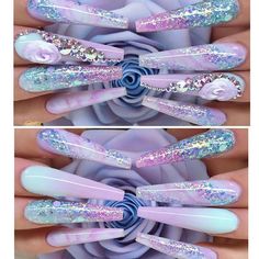 Unicorn Tutorial, Ideas For Nails, Mermaid Nails, Nails Done, Ugly Duckling, Summer Acrylic Nails, Nails Inc