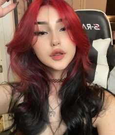 Split Dyed Hair, Dyed Red Hair, Hair Color Streaks