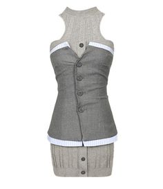 Applicable age: 18-25 years old Size: S M L Color classification: Gray skirt, gray girdle Item number: X22Q5450 Market Year Season: Summer 2022 Corsets And Bustiers, Aesthetic Look, Makeup Organizer, Knit Mini Dress, Bustiers, Runway Models, Gray Skirt, Summer 2022, Corsets