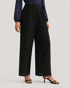 These wide-leg pants are elegant and effortless. And the ankle-grazing length is perfect for showing off your favorite sandals. Silk Wide Leg Pants, Flannel Suit, Silk Bedding Set, Silk Nightwear, Camisole Set, Silk Bottoms, Silk Bedding, Latest Tops, Oversize Fashion