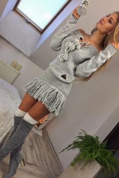 Vestiti In Jeans, Chic Clothing Style, Mode Boho, Knitwear Fashion, Hot Outfits, Style Mistakes, Chic Fashion