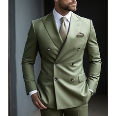 Category:Suits; Embellishment:Pocket; Season:Spring, Fall, Winter, Summer; Fabric:Polyester; Tips:Accessories not included; Front Closure:Single-Breasted Buttons; Style:Business,Daily; Includes:Pants,Jacket; Occasion:Wedding; Fit Type:Plus Size; Jacket Buttons:Double Breasted Six-buttons; Jacket Vents:Single (Center); Jacket Pockets:Straight Flapped; Pattern:Solid Colored; Neckline:Peak; Listing Date:11/16/2023; Production mode:External procurement; Pant Length:; Pants Waist:; Shoulder Width:; S Business Plus Size, Prom For Guys, Prom Suits For Men, Cheap Suits, Tuxedo Shirt Men, Womens Basic Tops, Suits Wedding, Mens Outdoor Jackets