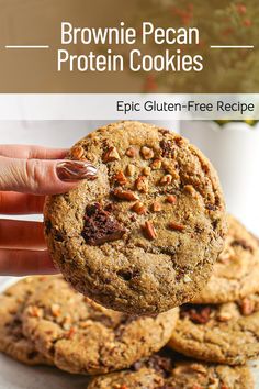 Brownie Pecan Protein Cookies