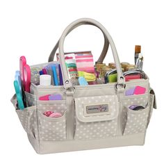 a purse filled with lots of different items