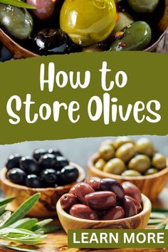 the cover of how to store olives