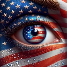 Diamond art depicting a close-up of an eye with the American flag design iris. Walkway Flowers, July Images, Patriotic Pictures, Eyeball Art, Easter Specials, Eyes Artwork, Proud American, Products Photography, Diamond Pen