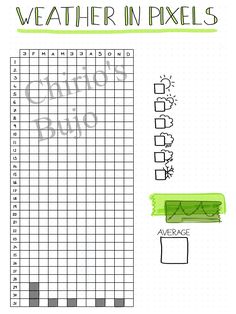 the weather in pixels worksheet is shown on top of a sheet of paper