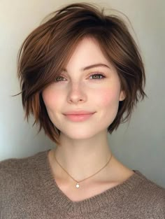 Short Haircuts For Round Faces Plus Size, Straight Hair Round Face, Hairstyle With Glasses, Short Hair Plus Size, Choppy Bobs, Short Hair Fringe, Short Hairstyles For Round Faces, Hair Round Face, Short Dark Hair