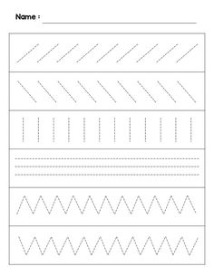 a printable worksheet for handwriting with lines and dots on the bottom line