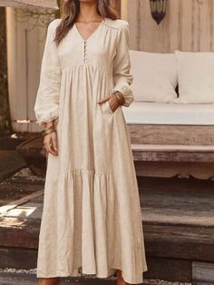 Tunik Linen, Cotton Boho Dress, Vestidos Casual, Shirt Dress Summer, Cotton Long Dress, Maxi Sundress, Ankle Length Dress, Elegante Casual, Plus Size Vintage