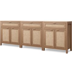 the sideboard is made out of wood and has four drawers