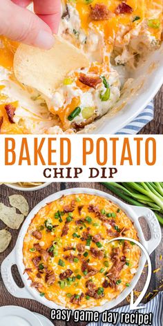 this baked potato dip is the perfect appetizer to serve for game day or any party