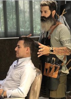 Barber Apron, Hair Replacement Systems, Men Hairstyle, Full Beard, Hair Supplies, Beard Love, Hair System, Hair Replacement