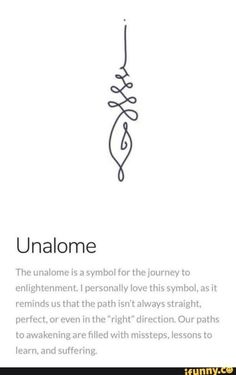 an image of the symbol for unanome, which is written in black ink