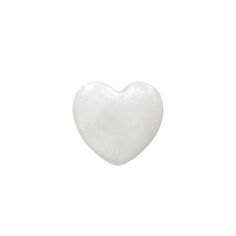 a white heart shaped object on a white background