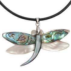 PRICES MAY VARY. Rainbow colored abalone shell pendant show different colors from different angles 925 sterling silver with white gold plated clasps Pendant measures 2 inch wide , 1.5 inch tall, leather cord length is 18 inch with 2 inch extender Comes in a beautiful jewelry box with a piece of silver polishing cloth, a thoughtful jewelry gift that will be cherished for years to come Abalone shell necklaces fit for any occasion as daily wearing home and office.,carefully packed in beautiful jewe Sterling Silver Dragonfly Necklace, Maple Leaf Necklace, Big Turtle, Silver Dragonfly Necklace, Abalone Shell Necklace, Dragonfly Jewelry, Dragonfly Necklace, Sterling Silver Necklace Pendants, Leaf Necklace