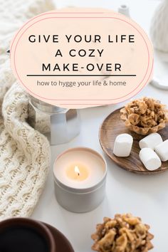 a white table topped with cookies and marshmallows