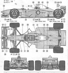 an image of a race car that is cut out and labeled in the following words