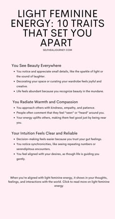 Unlock your hidden feminine potential with these tips that will have you feeling light and balanced.